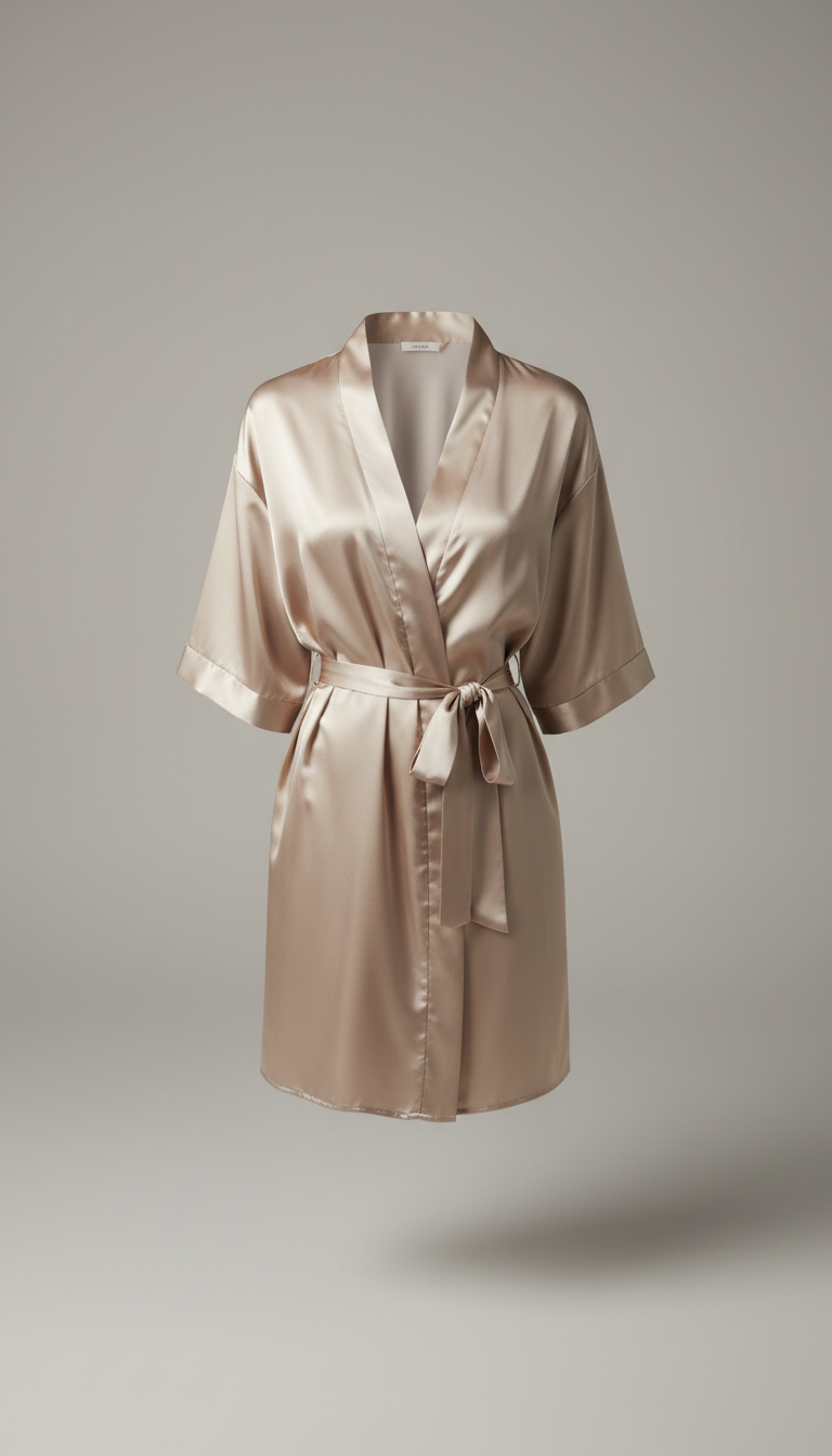 Long Sleeve Silk Robe