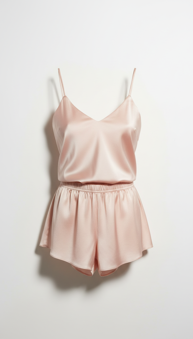 Champagne Silk Short Set