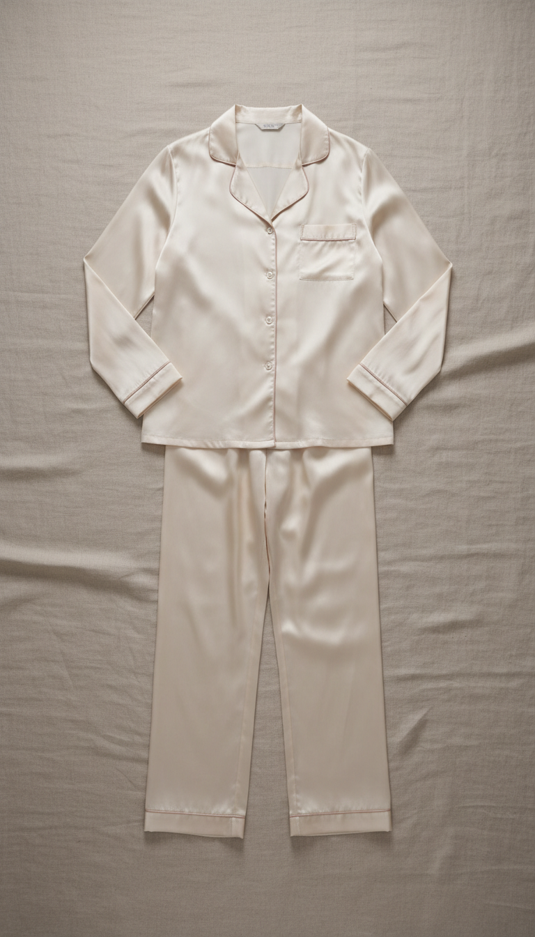 Silk Pajama Set in Blush